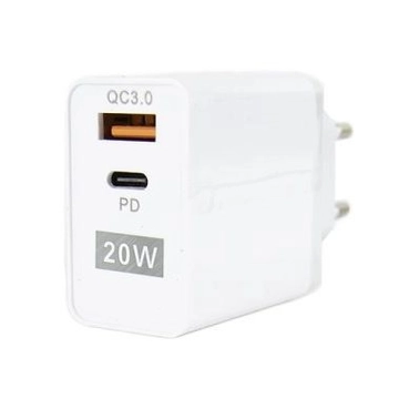 Fali töltő USB és USB Type-C 20W 5V